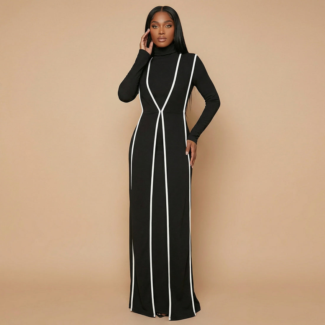 Malika High Neck Dress Set