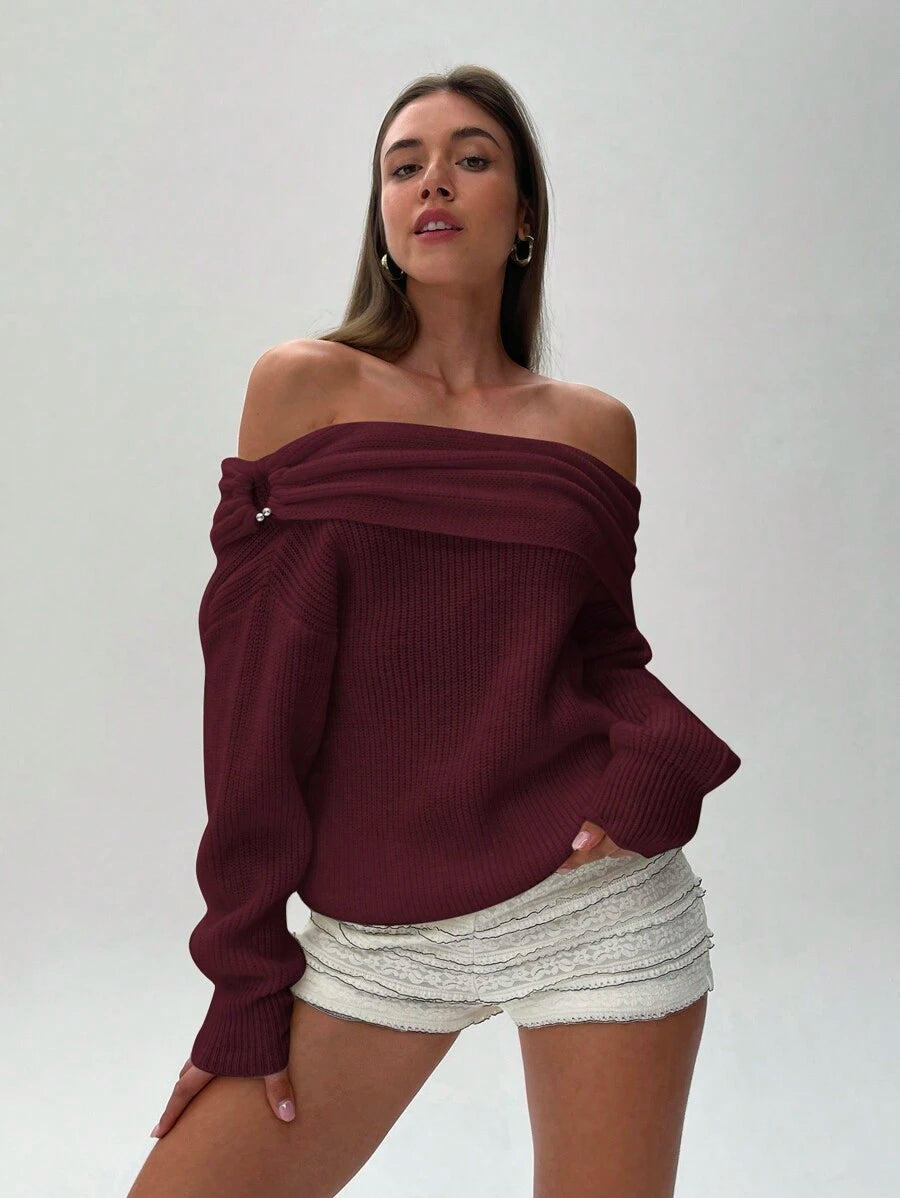 Rafiya Off Shoulder Sweater