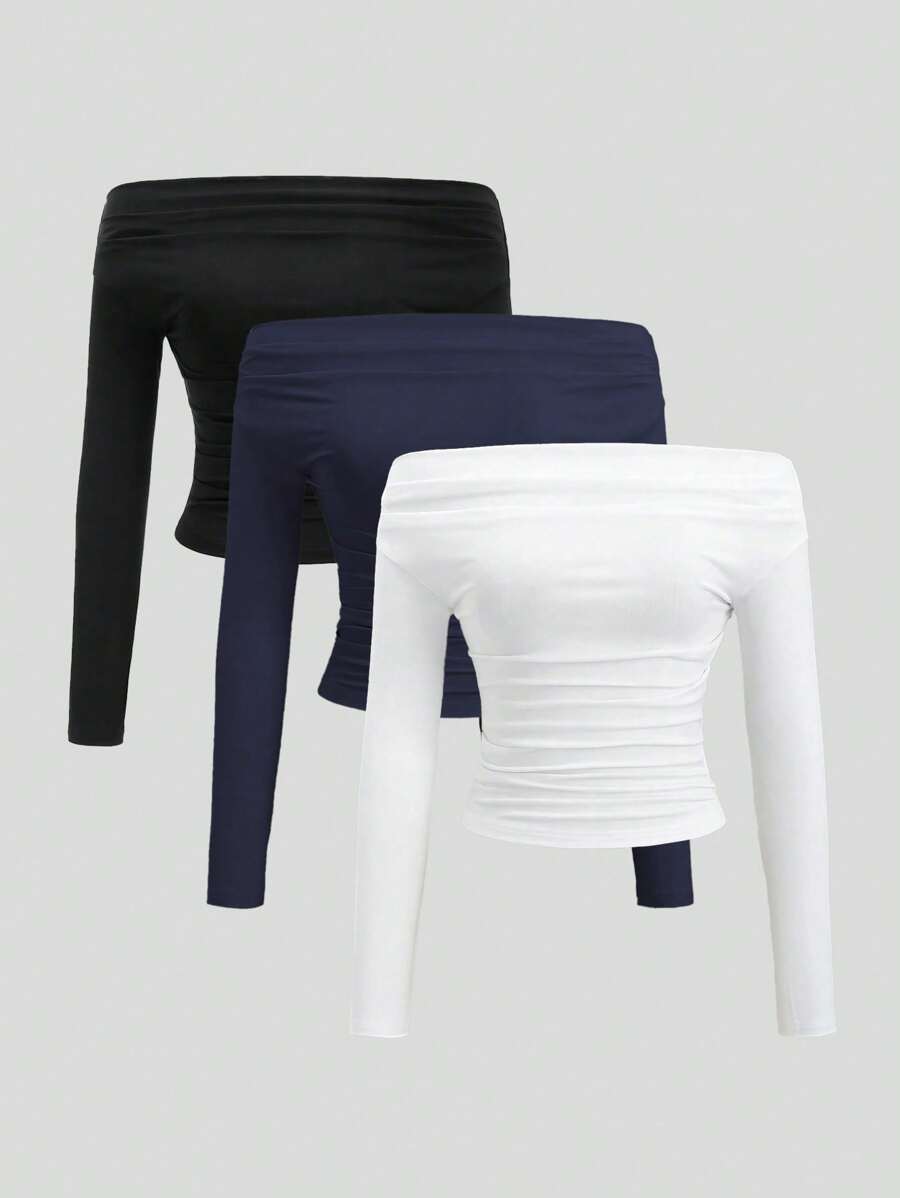 Maya Triple Off-Shoulder Top