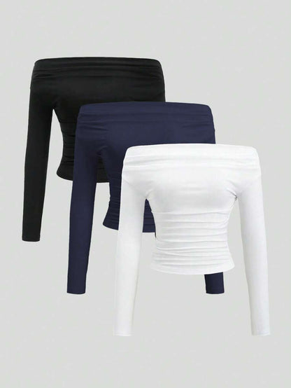 Maya Triple Off-Shoulder Top