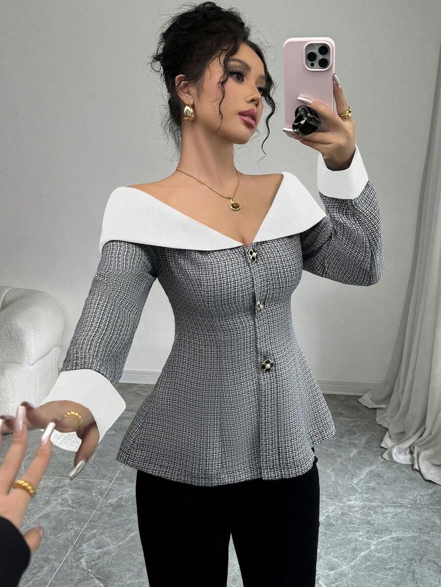 Aria Off-Shoulder Blazer