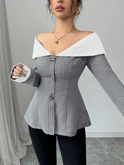 Aria Off-Shoulder Blazer