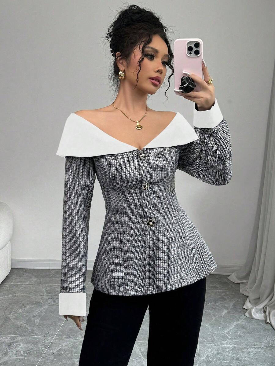 Aria Off-Shoulder Blazer