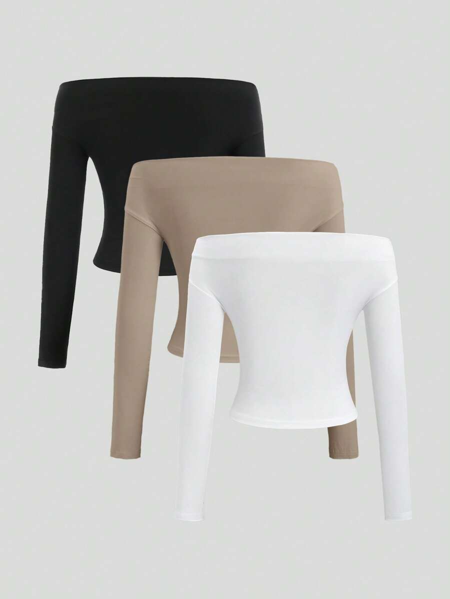 Maya Triple Off-Shoulder Top