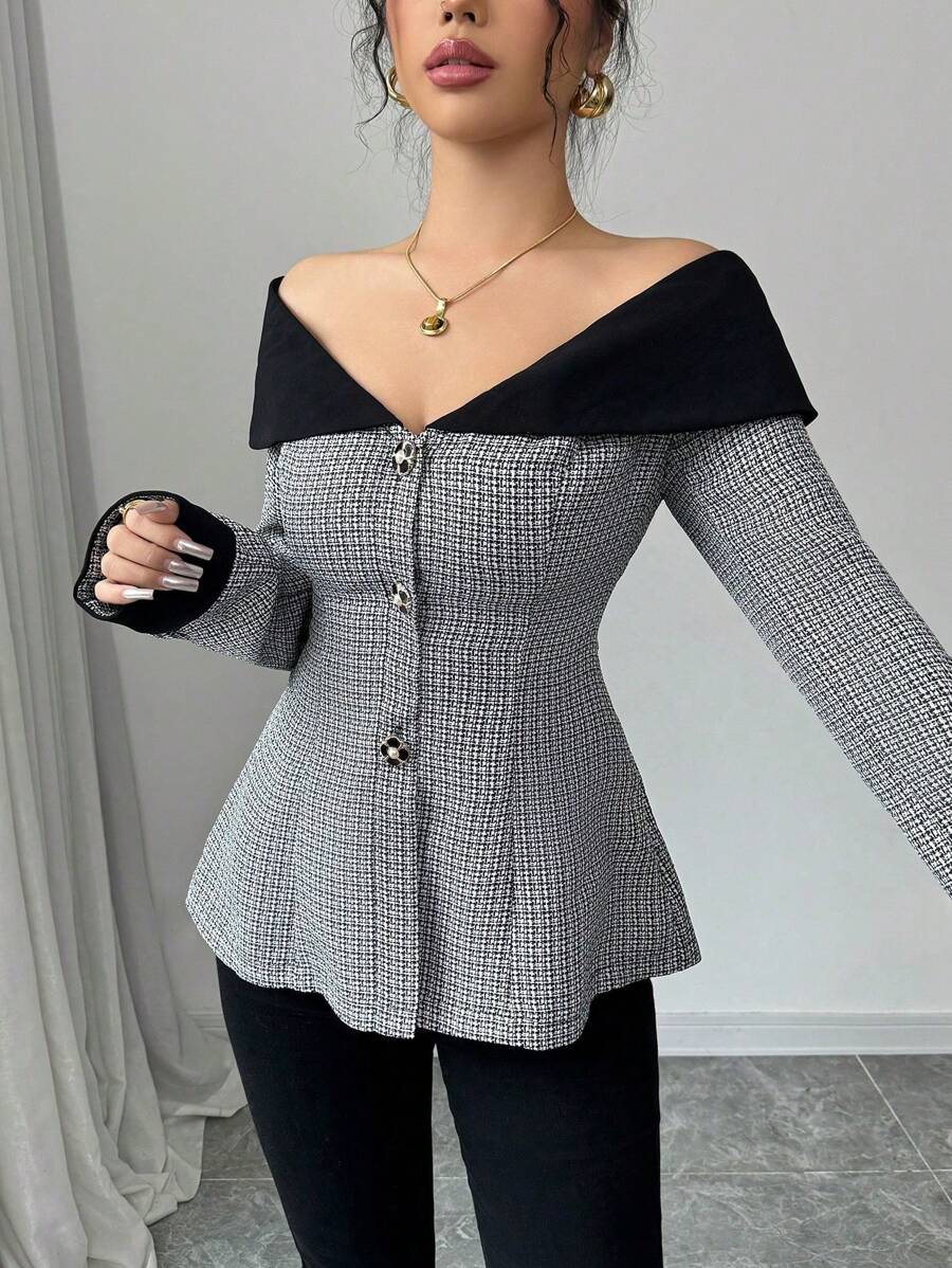 Aria Off-Shoulder Blazer