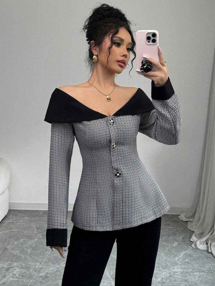 Aria Off-Shoulder Blazer