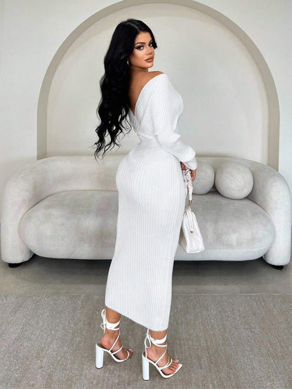 Radiant Eve Off-Shoulder Dress