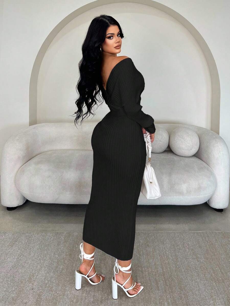 Radiant Eve Off-Shoulder Dress